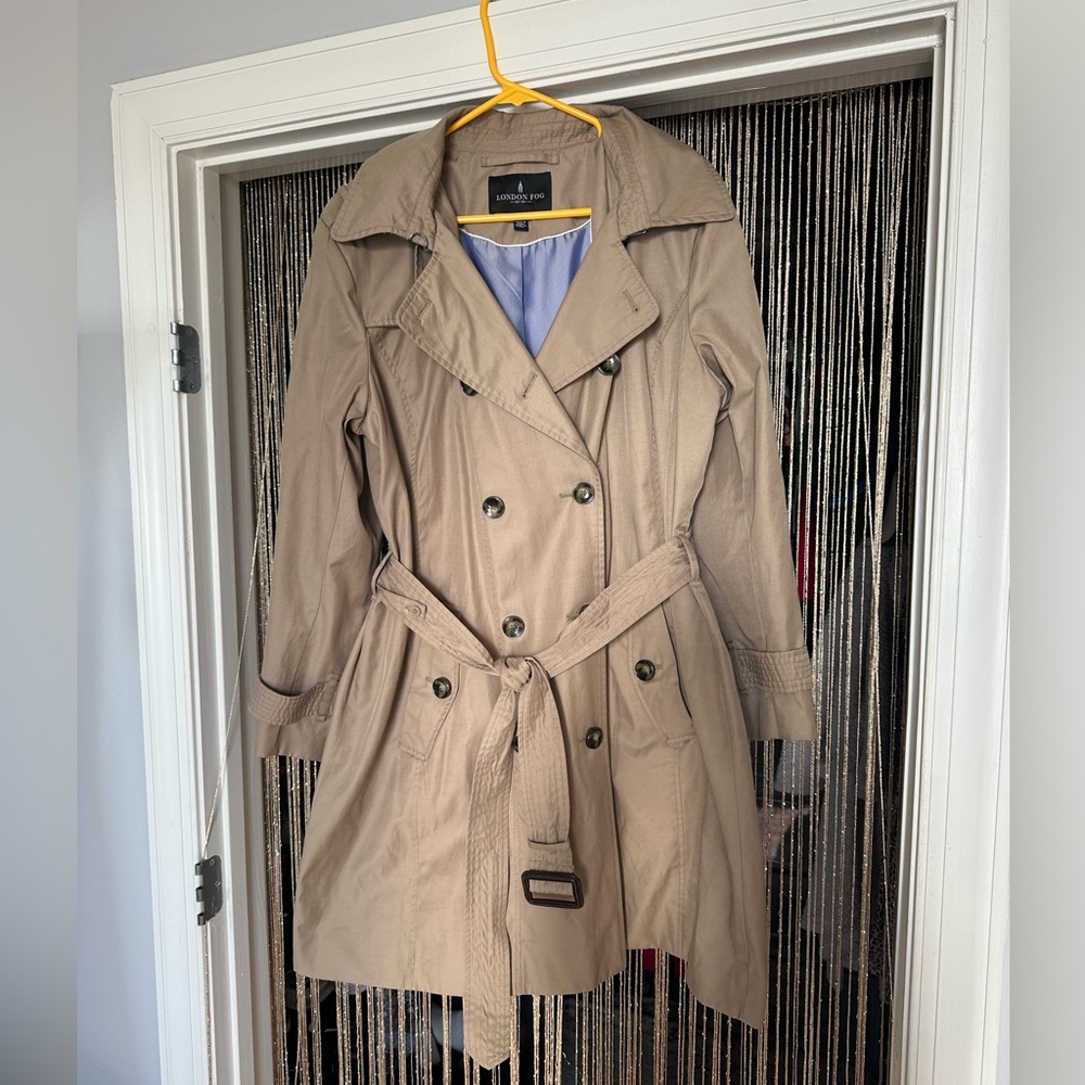 Khaki Double Breasted Raincoat